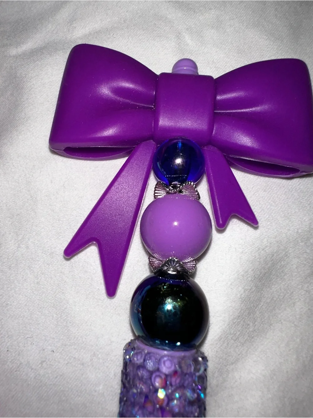 Set of Decorative Purple Bow Ballpoint Pens